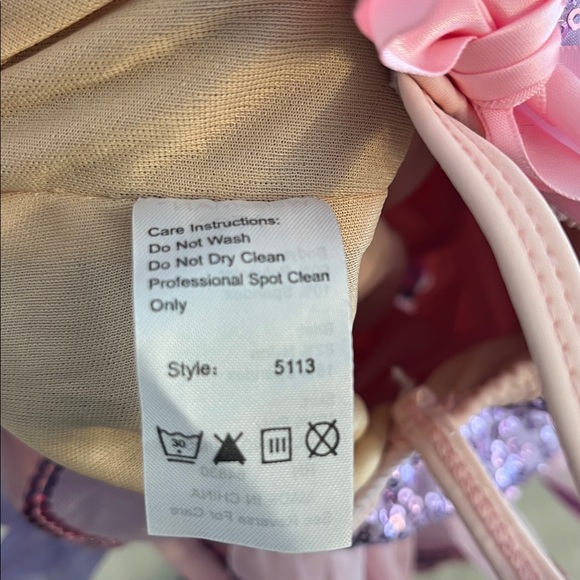 Weissman Pink and Cream Dance Costume - Picture 6 of 6